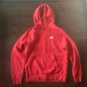 Red Nike hoodie